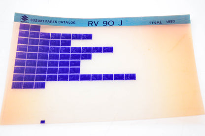 OEM Suzuki RV 90 J 1980 Parts Catalog Final Edition Microfiche