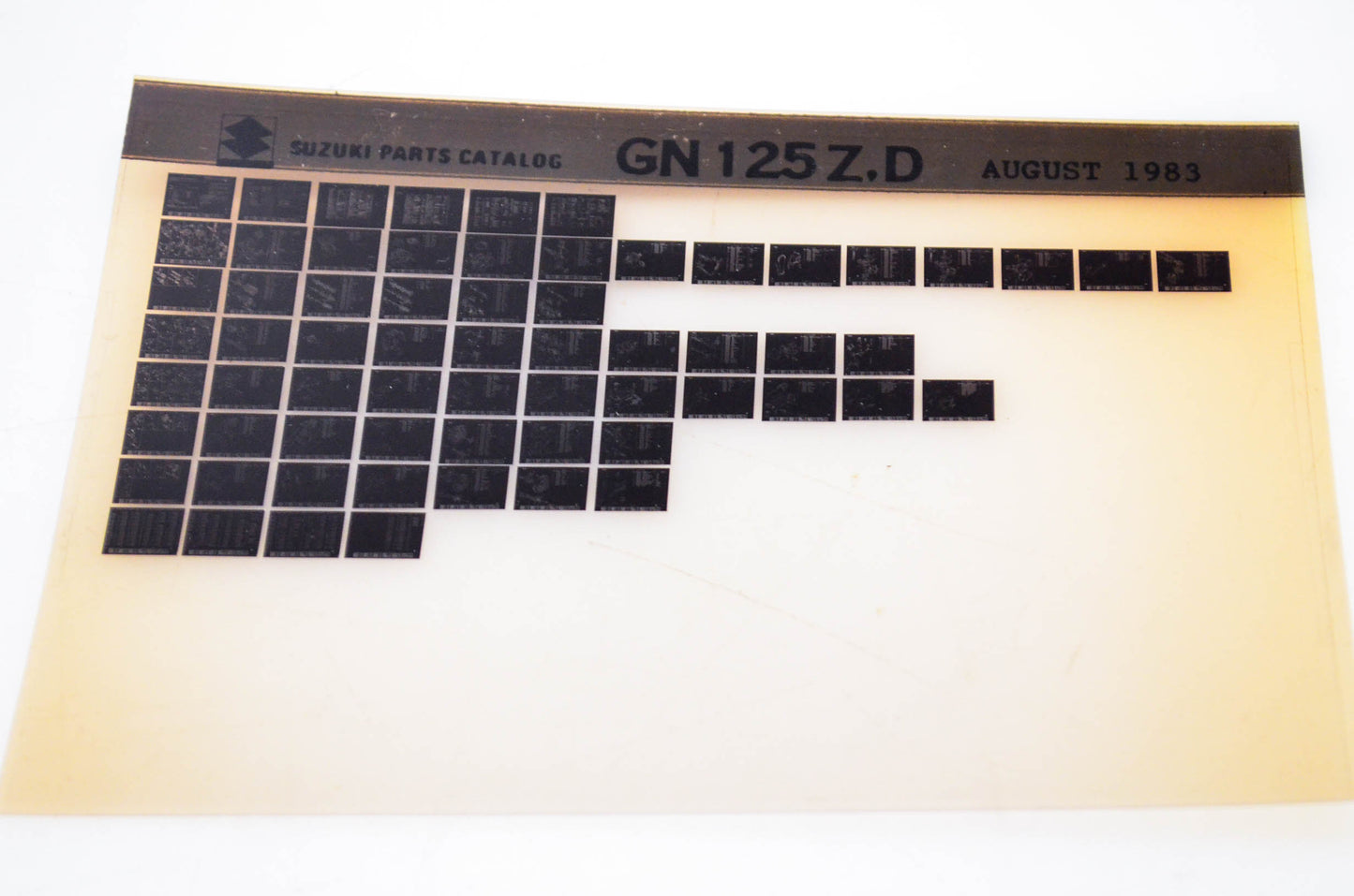 OEM Suzuki GN 125Z,D 1983/August Parts Catalog Microfiche