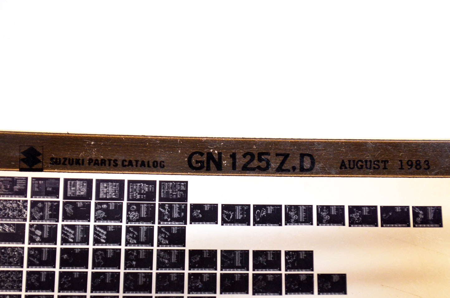 OEM Suzuki GN 125Z,D 1983/August Parts Catalog Microfiche