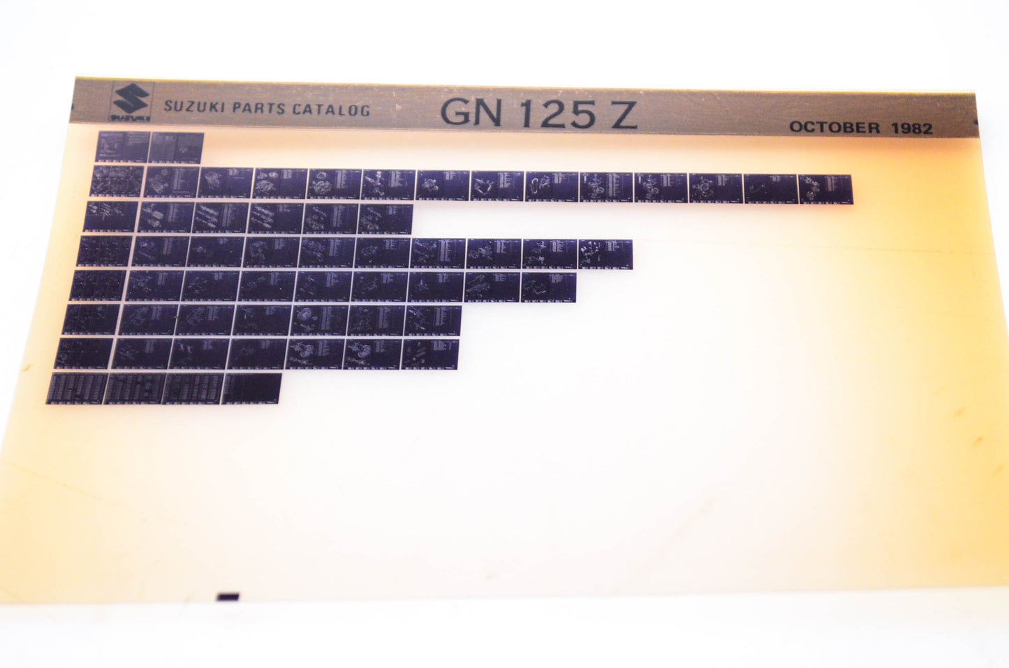 OEM Suzuki GN 125 Z 1982/October Parts Catalog Microfiche