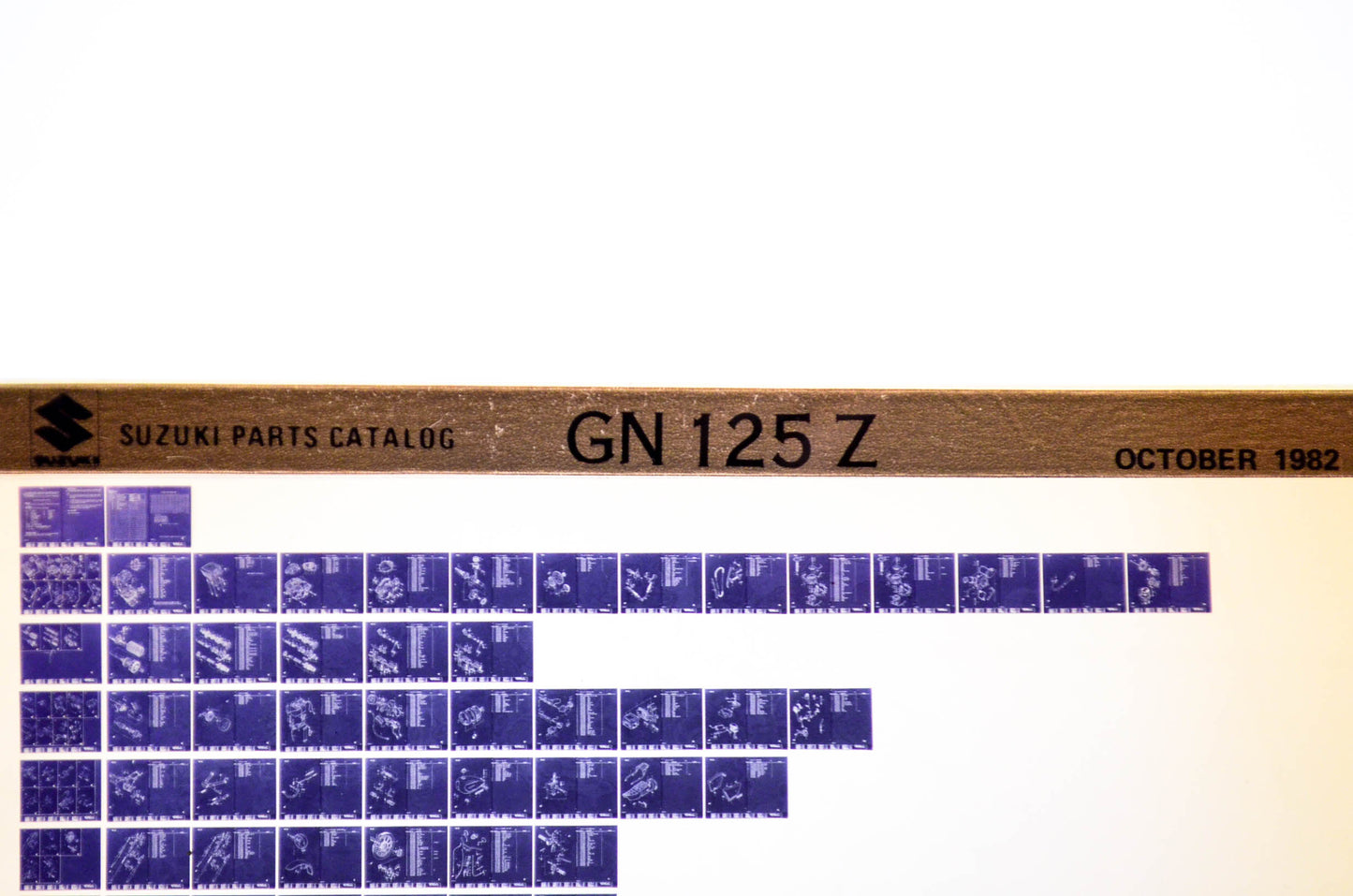 OEM Suzuki GN 125 Z 1982/October Parts Catalog Microfiche