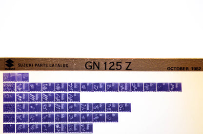 OEM Suzuki GN 125 Z 1982/October Parts Catalog Microfiche