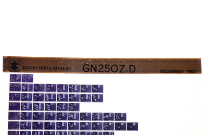 OEM Suzuki GN250Z,D 1982/December Parts Catalog Microfiche