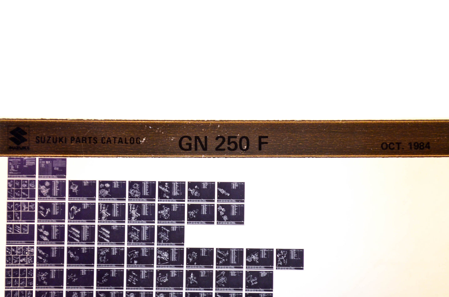 OEM Suzuki GN 250 F 1984/October Parts Catalog Microfiche