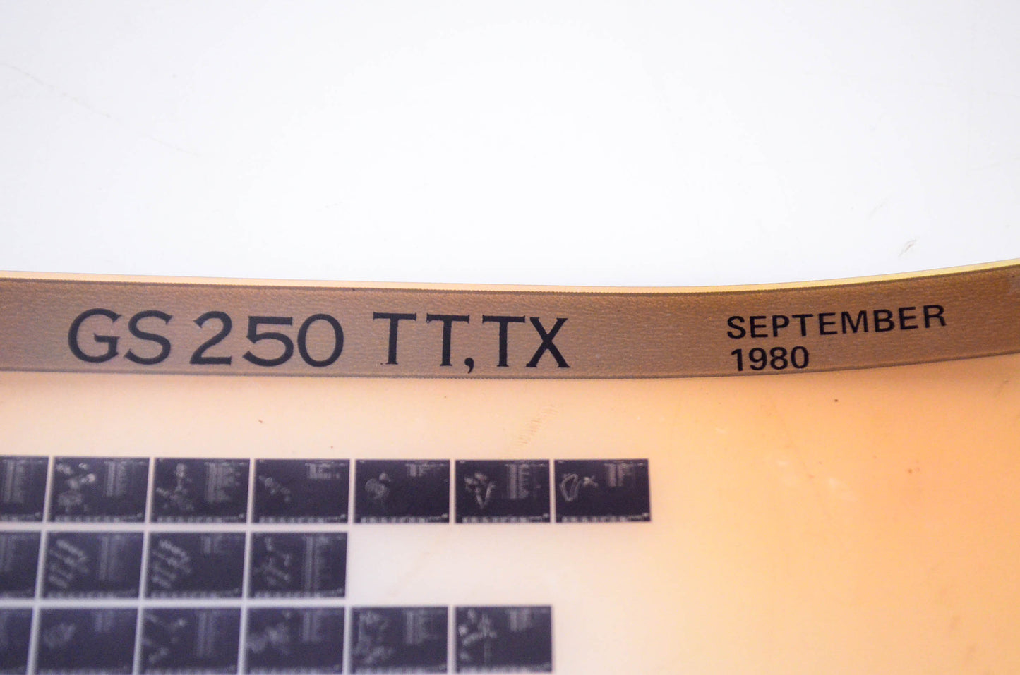 OEM Suzuki GS 250 TT,TX 1980/September Parts Catalog Microfiche