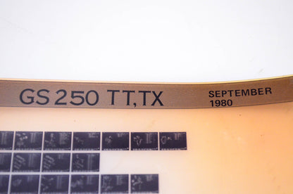 OEM Suzuki GS 250 TT,TX 1980/September Parts Catalog Microfiche