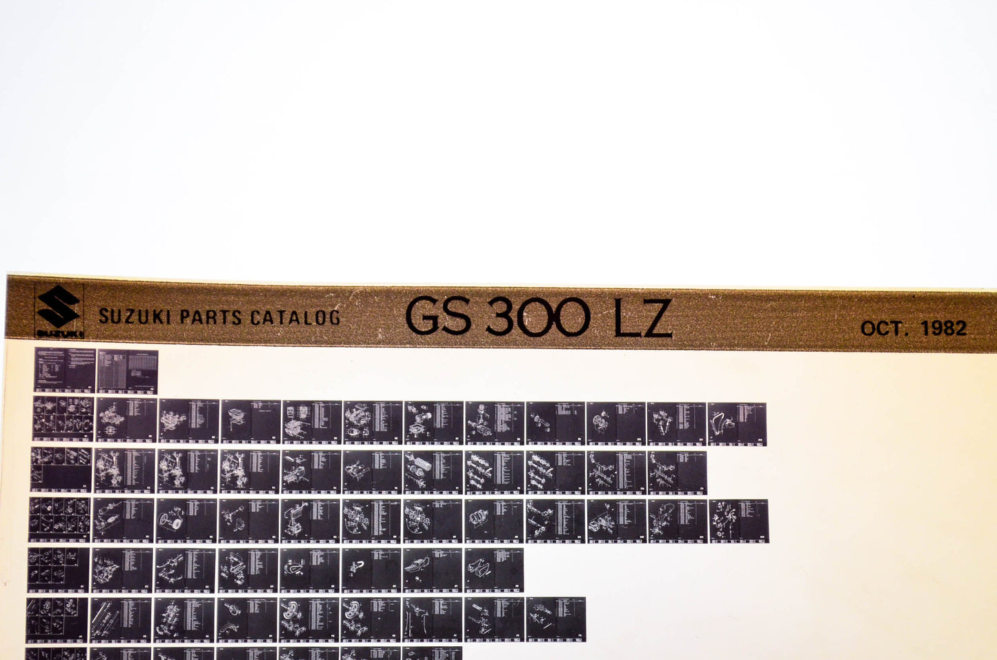 OEM Suzuki GS 300 LZ 1982/October Parts Catalog Microfiche
