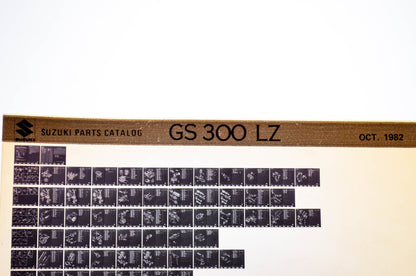 OEM Suzuki GS 300 LZ 1982/October Parts Catalog Microfiche