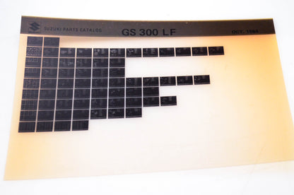 OEM Suzuki GS 300 LF 1984/October Parts Catalog Microfiche