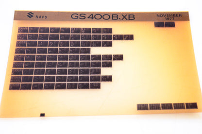 OEM Suzuki GS400B,XB 1977/November Parts Catalog Microfiche