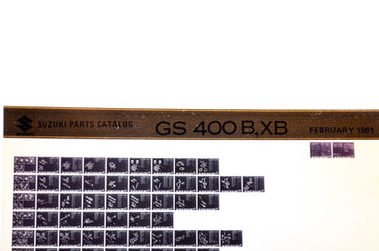 OEM Suzuki GS 400B,XB 1981/February Parts Catalog Microfiche