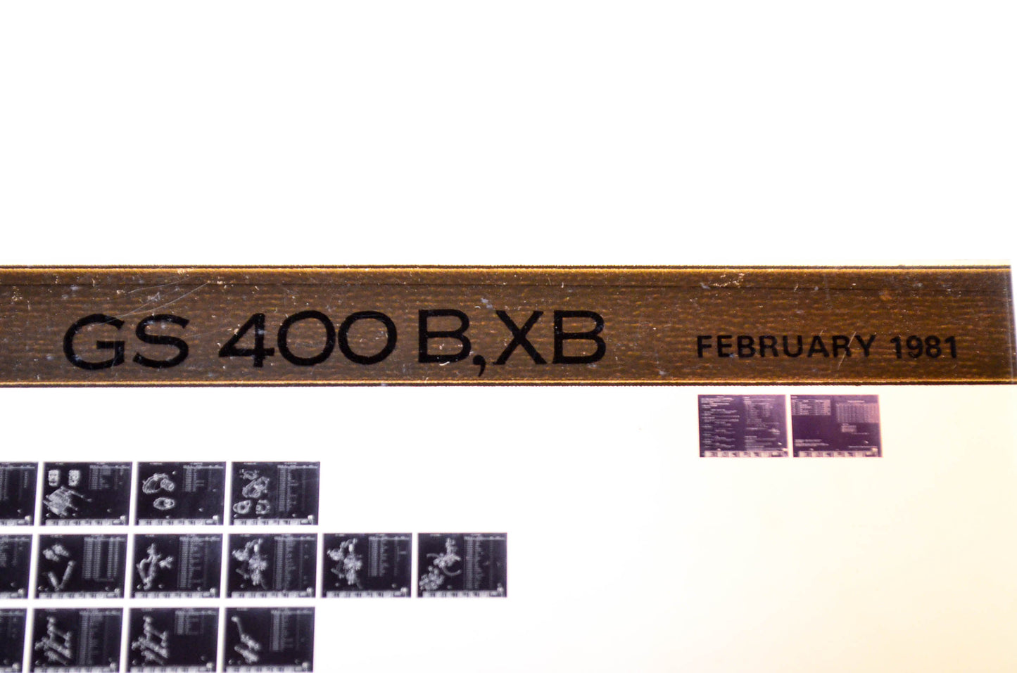 OEM Suzuki GS 400B,XB 1981/February Parts Catalog Microfiche