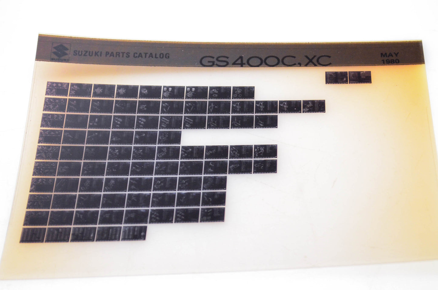 OEM Suzuki GS400C,XC 1980/May Parts Catalog Microfiche