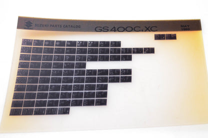 OEM Suzuki GS400C,XC 1980/May Parts Catalog Microfiche