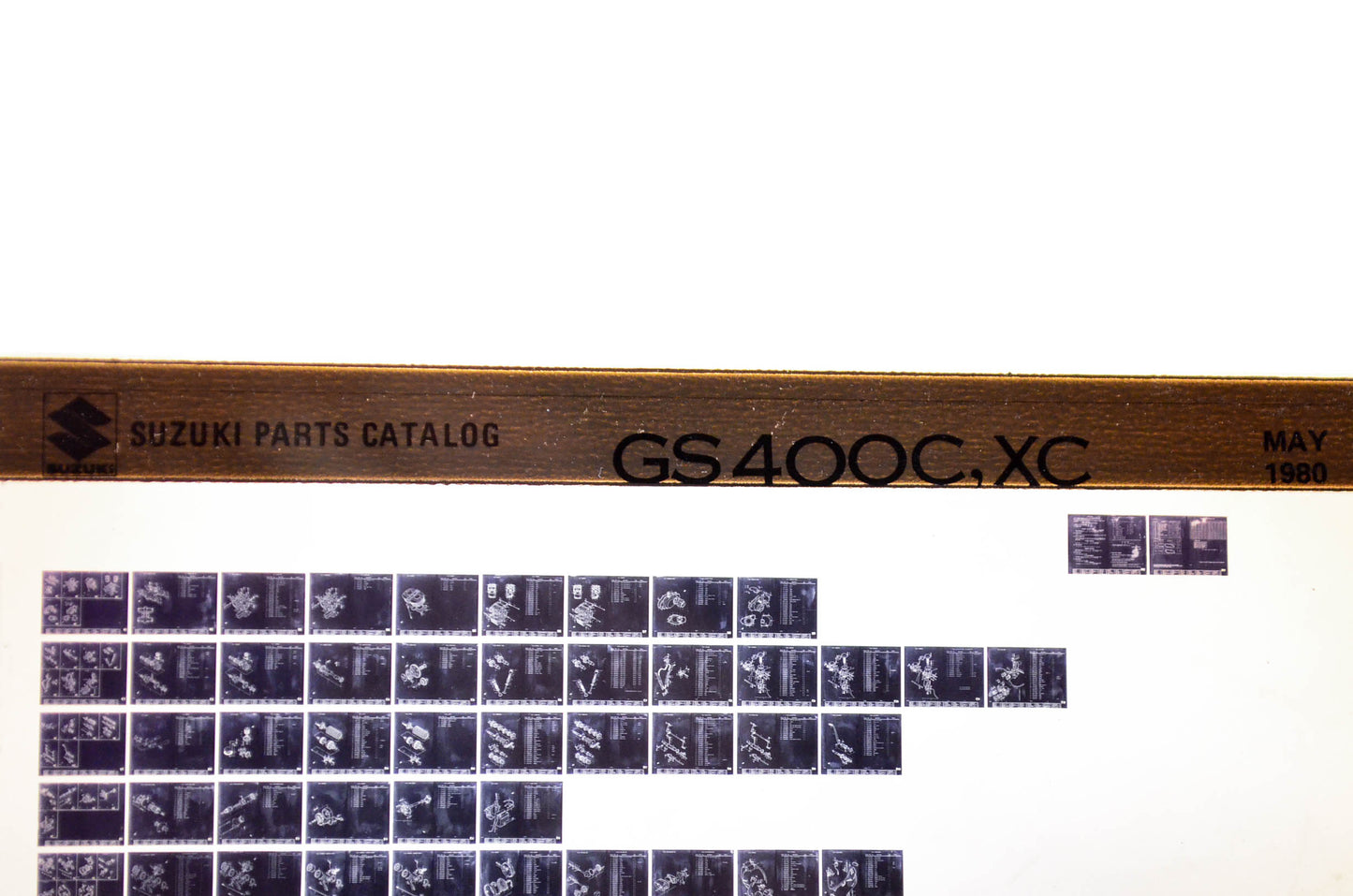 OEM Suzuki GS400C,XC 1980/May Parts Catalog Microfiche