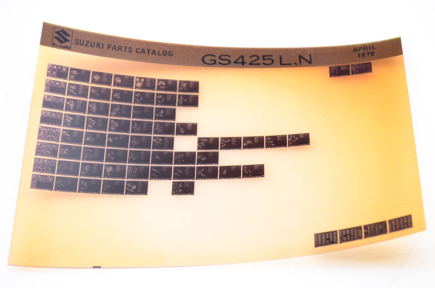 OEM Suzuki GS425L,N 1979/October Parts Catalog Microfiche