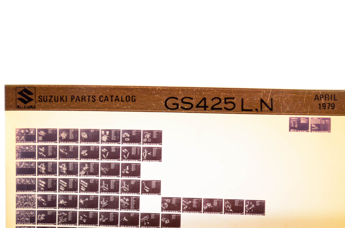OEM Suzuki GS425L,N 1979/October Parts Catalog Microfiche