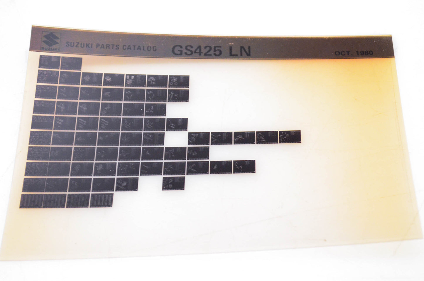OEM Suzuki GS425 LN 1980/October Parts Catalog Microfiche