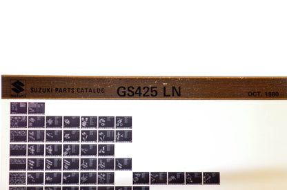OEM Suzuki GS425 LN 1980/October Parts Catalog Microfiche