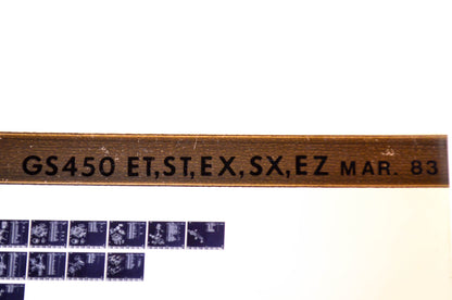 OEM Suzuki GS450 ET,ST,EX,SX,EZ 1983/March Parts Catalog Microfiche