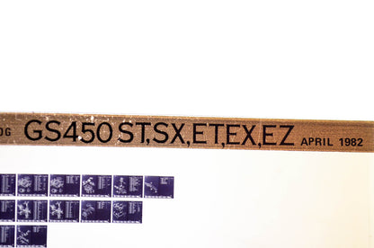 OEM Suzuki GS450ST,SX,ET,EX,EZ 1982/April Parts Catalog Microfiche
