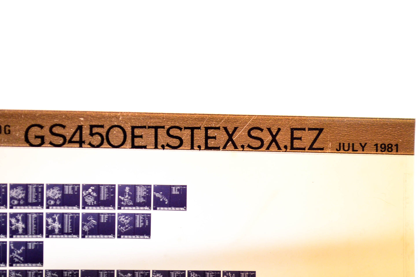 OEM Suzuki GS450ET,ST,EX,SX,EZ 1981/July Parts Catalog Microfiche