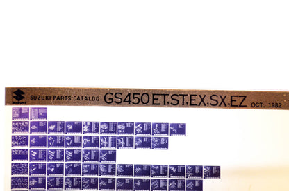 OEM Suzuki GS450 ET,ST,EX,SX,EZ 1982/October Parts Catalog Microfiche