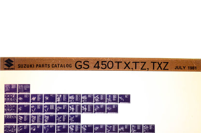 OEM Suzuki GS 450TX,TZ, TXZ 1981/July Parts Catalog Microfiche