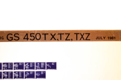 OEM Suzuki GS 450TX,TZ, TXZ 1981/July Parts Catalog Microfiche