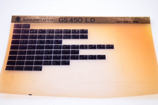 OEM Suzuki GS 450 LD 1982/October Parts Catalog Microfiche