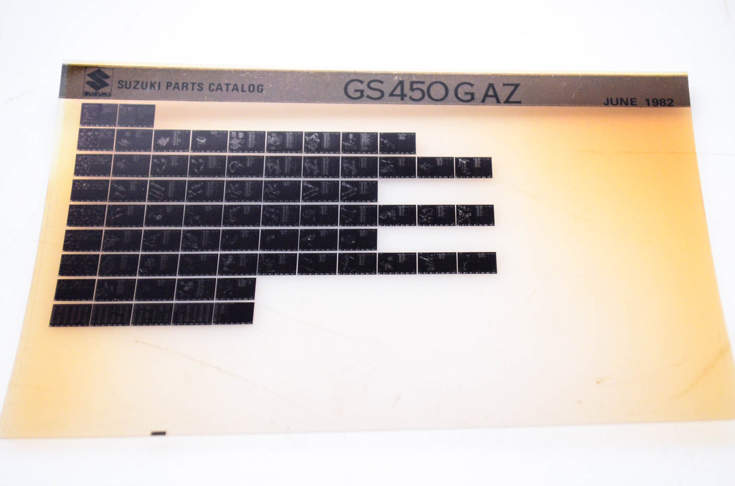 OEM Suzuki GS450GAZ 1982/June Parts Catalog Microfiche