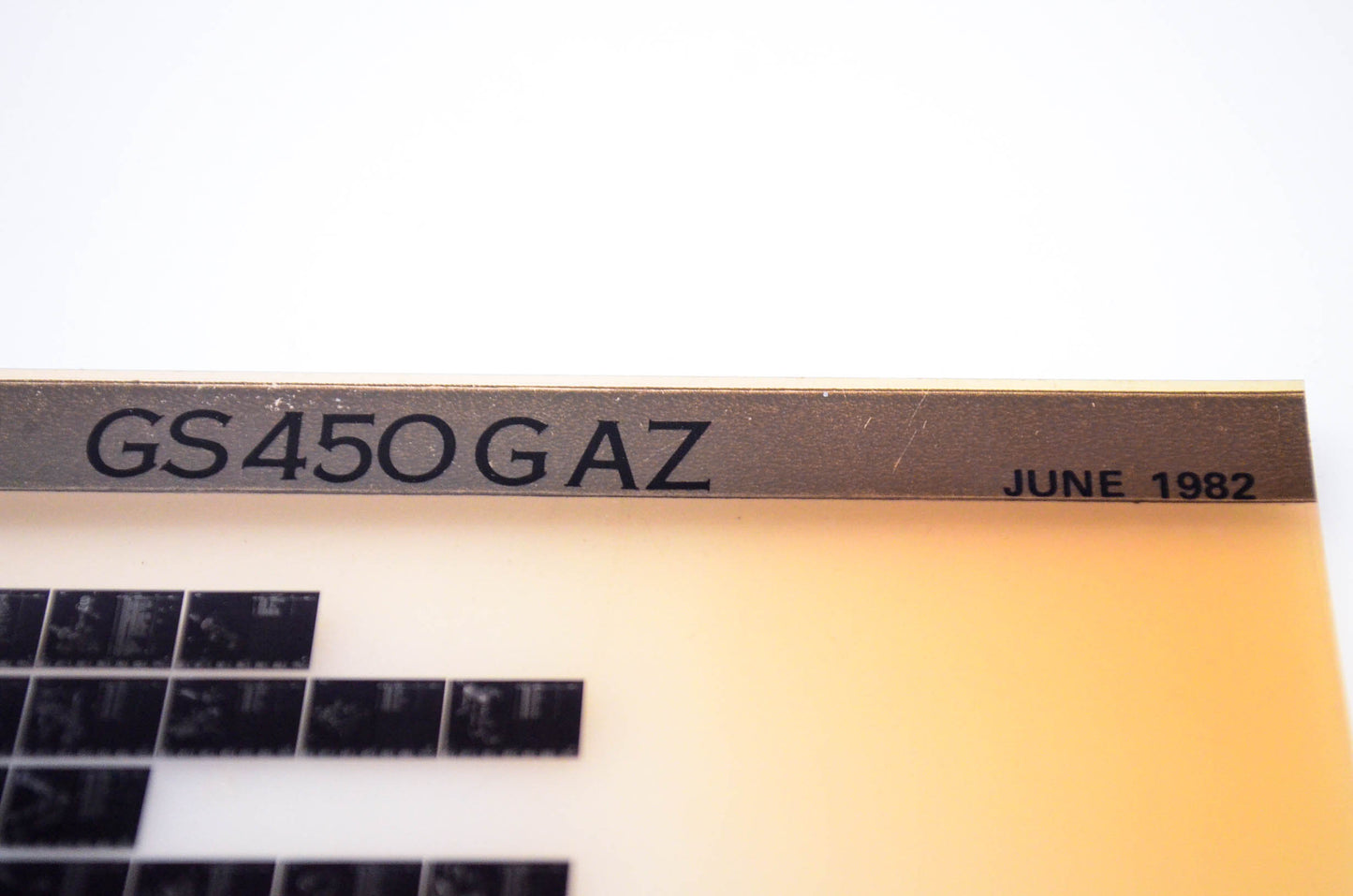 OEM Suzuki GS450GAZ 1982/June Parts Catalog Microfiche