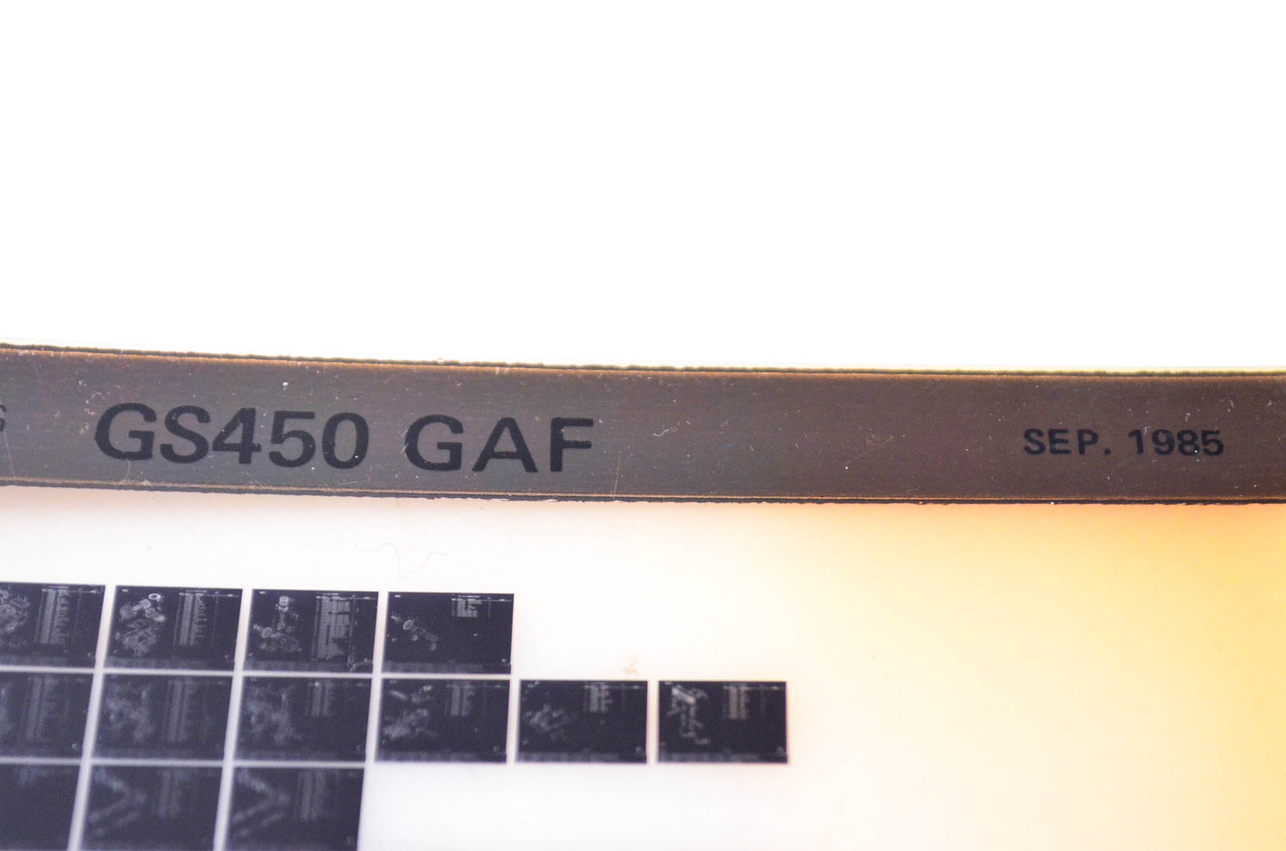 OEM Suzuki GS450 GAF 1985/September Parts Catalog Microfiche