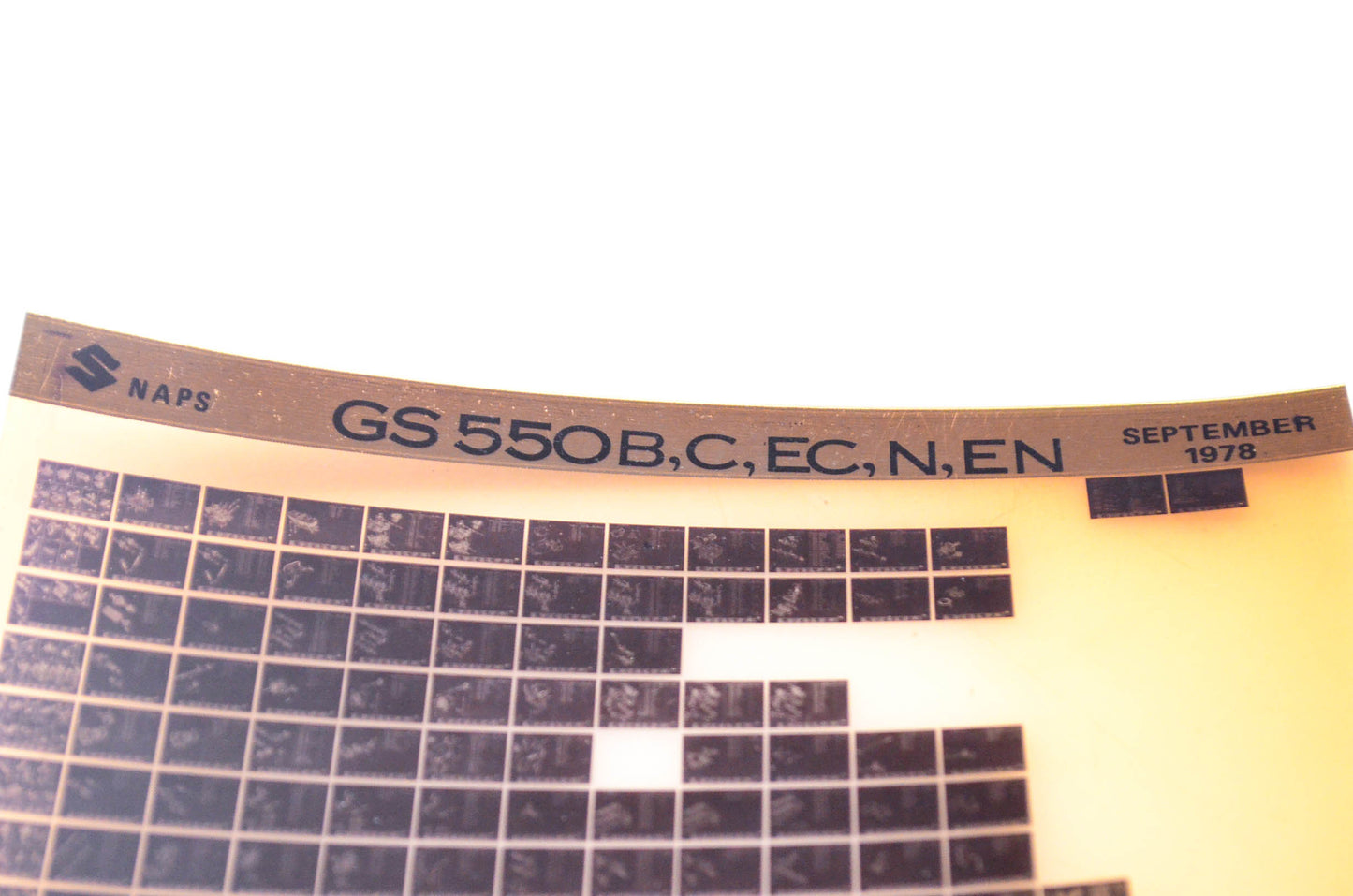OEM Suzuki GS 550B,C,EC,N,EN 1978/September Microfiche