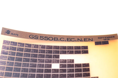 OEM Suzuki GS 550B,C,EC,N,EN 1978/September Microfiche