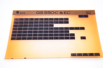 OEM Suzuki GS 550C & EC 1978/July Microfiche