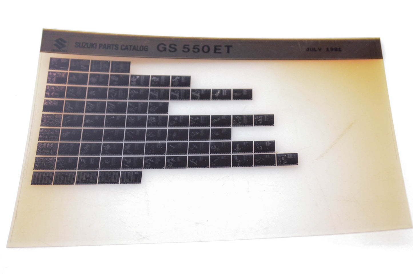 OEM Suzuki GS 550 ET 1981/July Parts Catalog Microfiche