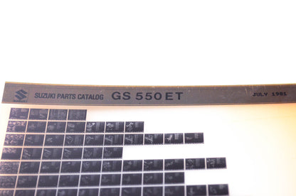 OEM Suzuki GS 550 ET 1981/July Parts Catalog Microfiche