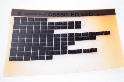 OEM Suzuki GS550 ED, ESD 1983/October Parts Catalog Microfiche