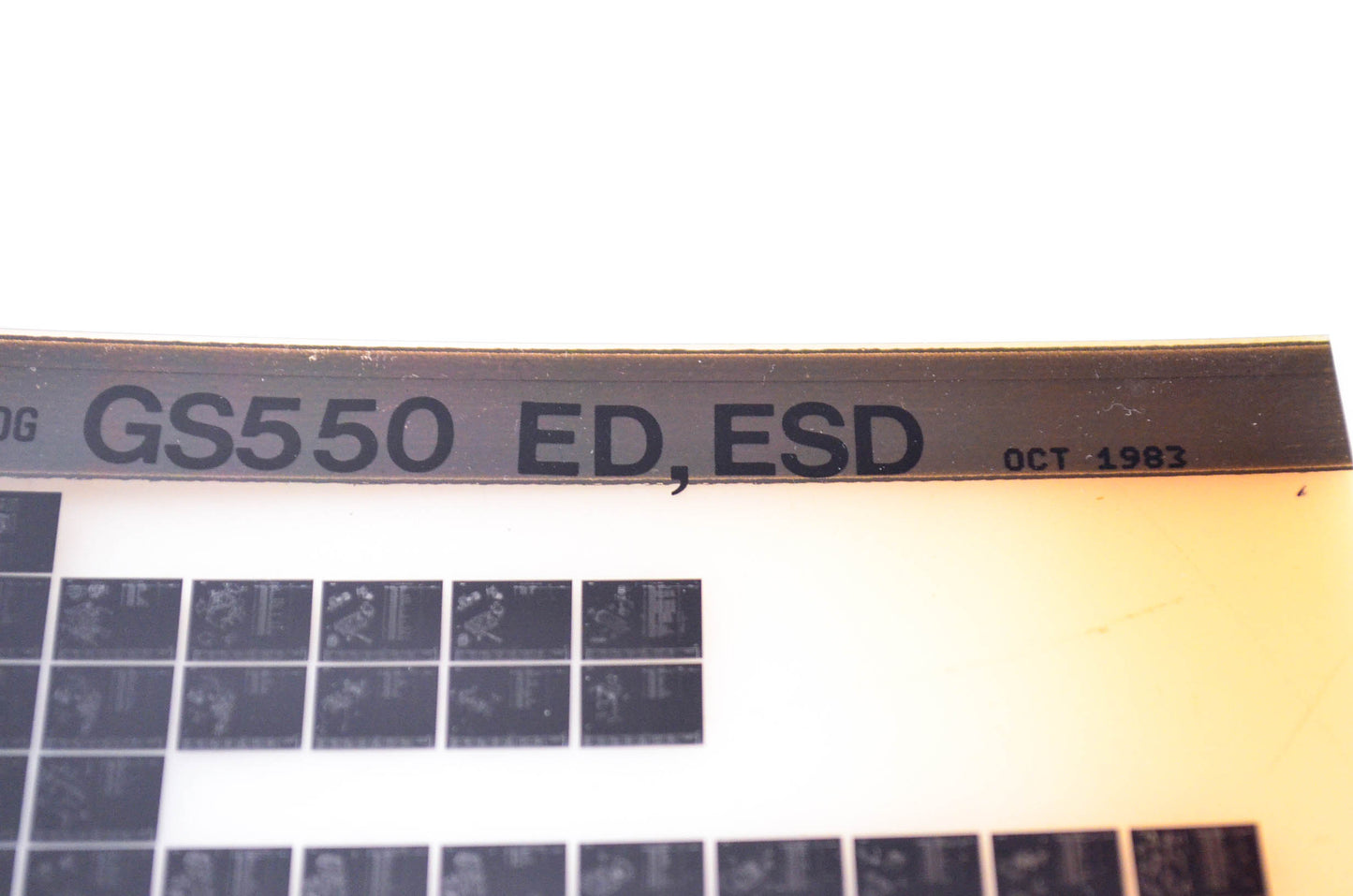 OEM Suzuki GS550 ED, ESD 1983/October Parts Catalog Microfiche