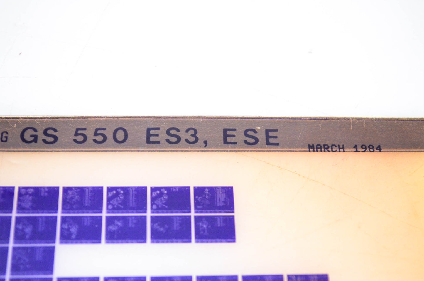 OEM Suzuki GS 550 ES3, ESE 1984/March Parts Catalog Microfiche