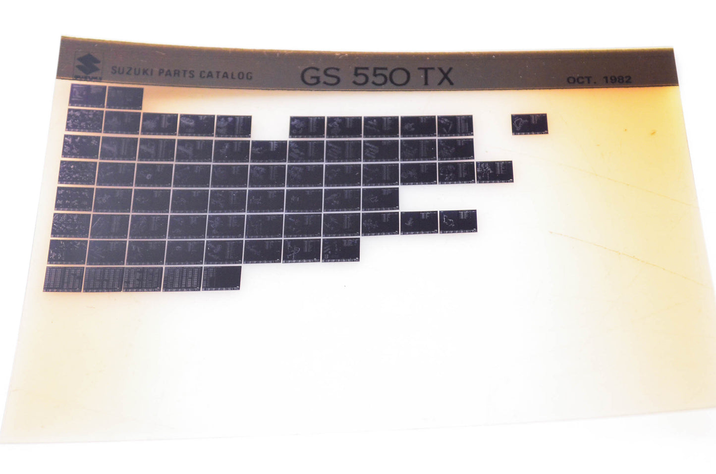 OEM Suzuki GS 550 TX 1982/October Parts Catalog Microfiche