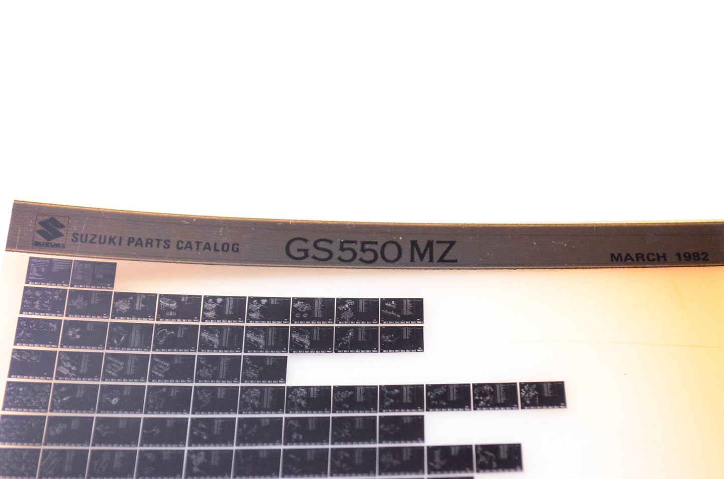 OEM Suzuki GS550MZ 1982/March Parts Catalog Microfiche