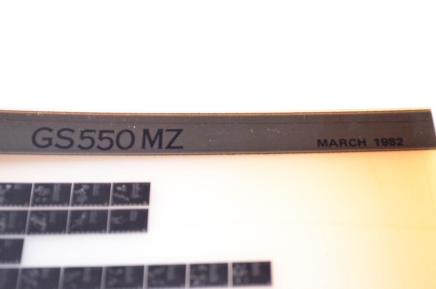 OEM Suzuki GS550MZ 1982/March Parts Catalog Microfiche