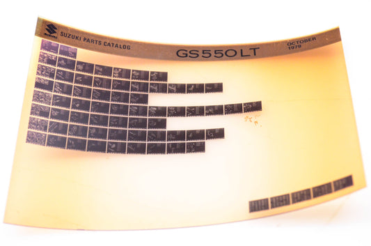 OEM Suzuki GS550LT 1979/October Parts Catalog Microfiche
