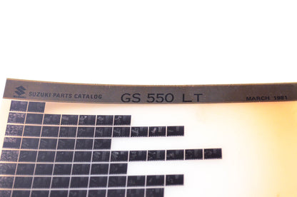 OEM Suzuki GS 550 LT 1981/March Parts Catalog Microfiche