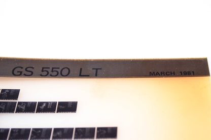 OEM Suzuki GS 550 LT 1981/March Parts Catalog Microfiche