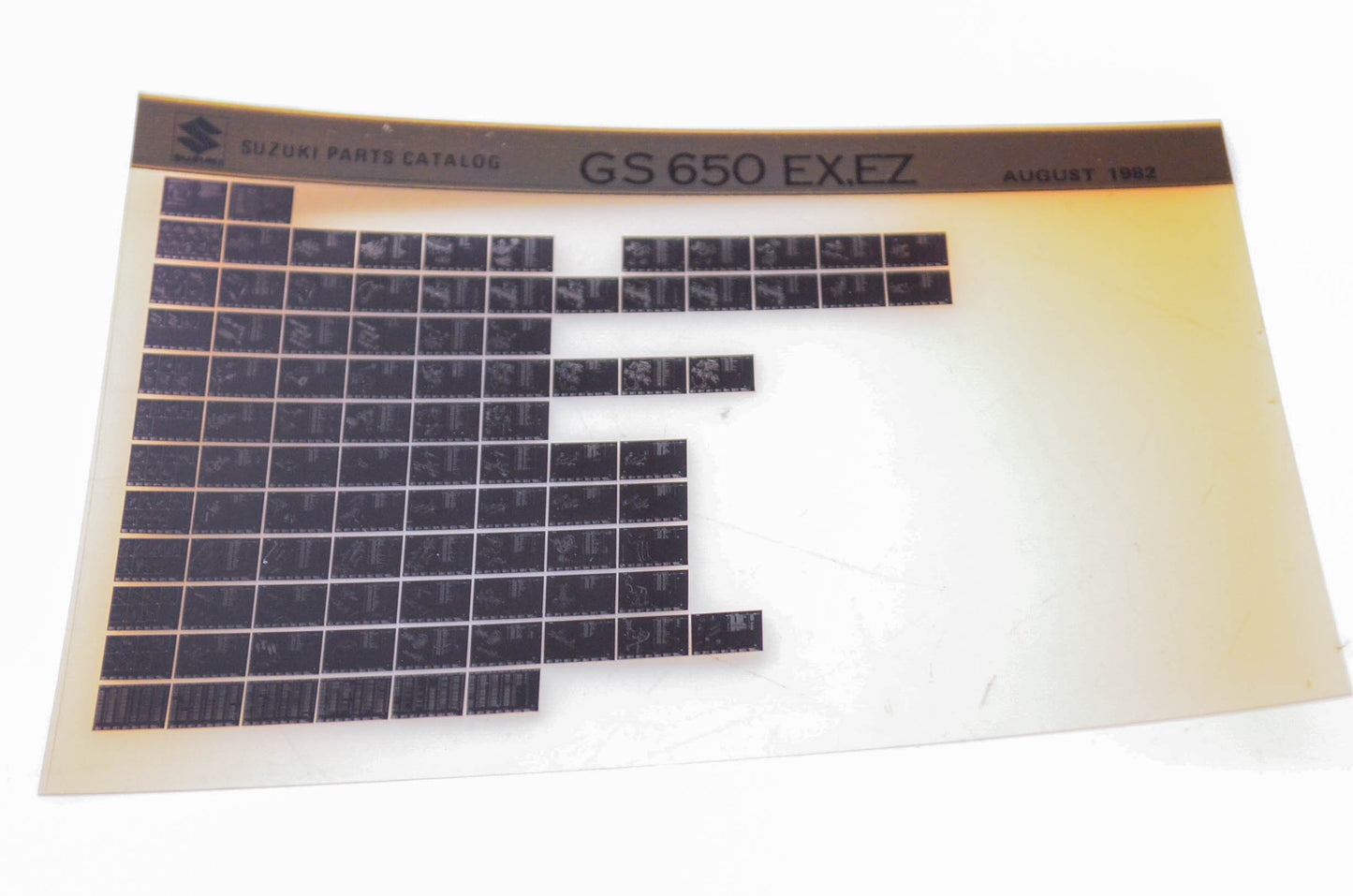 OEM Suzuki GS 650 EX,EZ 1982/August Parts Catalog Microfiche