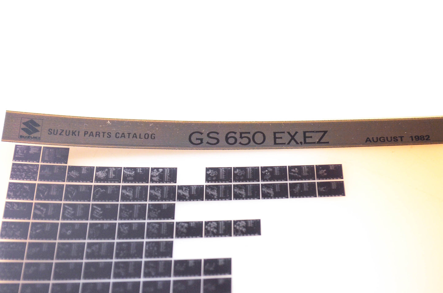 OEM Suzuki GS 650 EX,EZ 1982/August Parts Catalog Microfiche