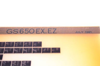 OEM Suzuki GS650EX,EZ 1981/July Parts Catalog Microfiche